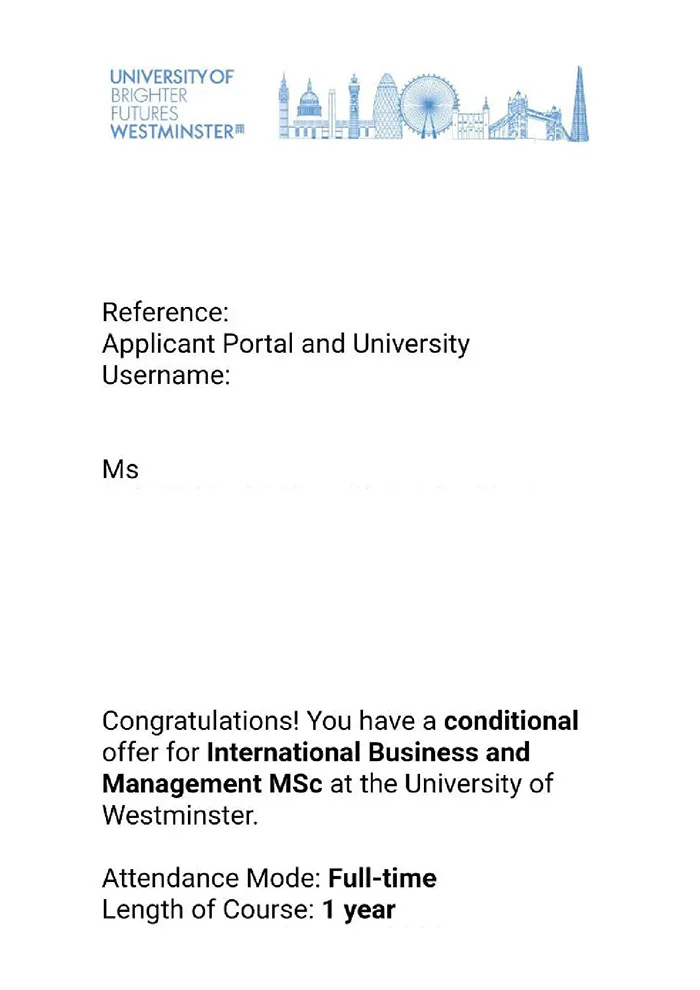 Admission Letter